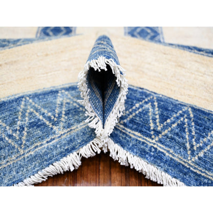 Oushak And Peshawar Wool Hand Knotted Rug Blue Blue 9.1X11.8 -O074185