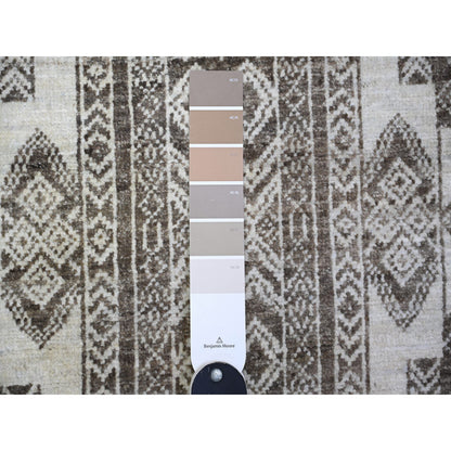 Oushak And Peshawar Wool Hand Knotted Rug Brown Brown 4.0X5.9 -O074187