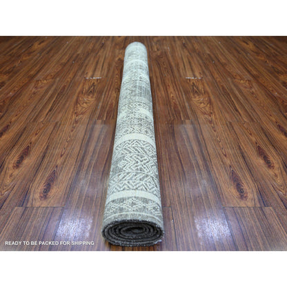 Oushak And Peshawar Wool Hand Knotted Rug Brown Brown 4.0X5.9 -O074187