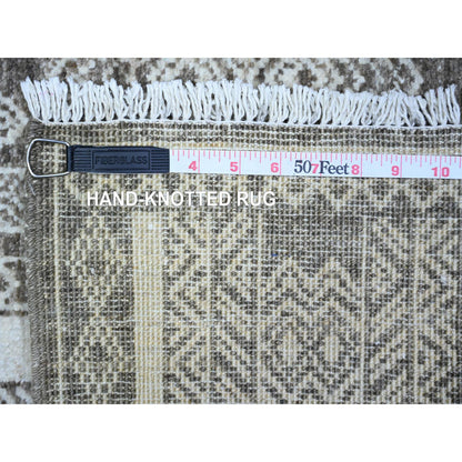 Oushak And Peshawar Wool Hand Knotted Rug Brown Brown 4.0X5.9 -O074187