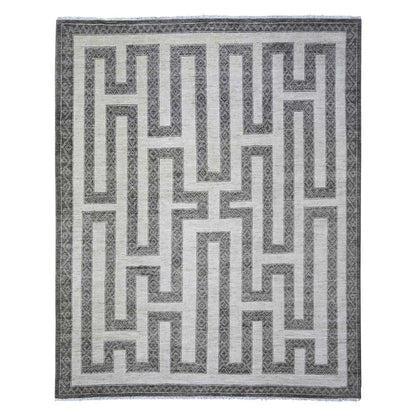 Oushak And Peshawar Wool Hand Knotted Rug Brown Brown 8.1X9.9 -O074188