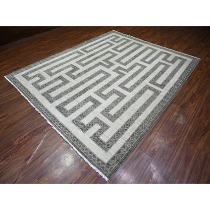 Oushak And Peshawar Wool Hand Knotted Rug Brown Brown 8.1X9.9 -O074188