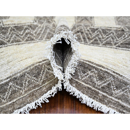 Oushak And Peshawar Wool Hand Knotted Rug Brown Brown 8.1X9.9 -O074188