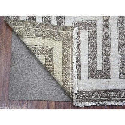 Oushak And Peshawar Wool Hand Knotted Rug Brown Brown 4.0X5.8 -O074191