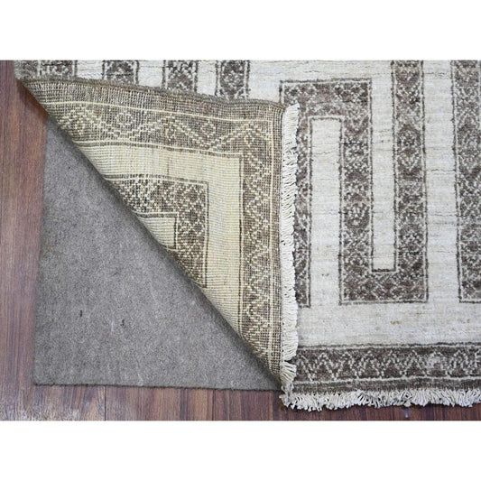 Oushak And Peshawar Wool Hand Knotted Rug Brown Brown 4.0X5.8 -O074191