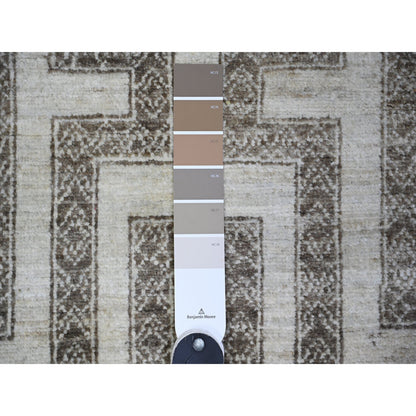 Oushak And Peshawar Wool Hand Knotted Rug Brown Brown 4.0X5.8 -O074191