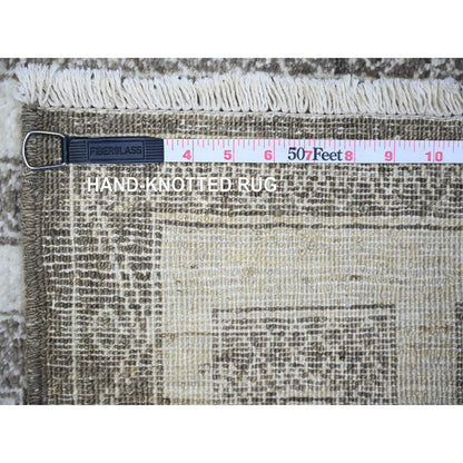 Oushak And Peshawar Wool Hand Knotted Rug Brown Brown 4.0X5.8 -O074191