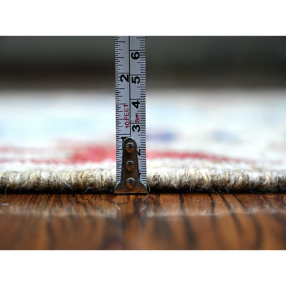 Tribal & Geometric Wool Hand Knotted Rug Brown No Border 3.1X7.9 -O074221