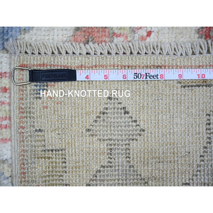 Tribal & Geometric Wool Hand Knotted Rug Ivory No Border 4.0X6.0 -O074230