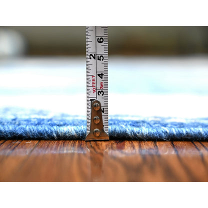 Oushak And Peshawar Wool Hand Knotted Rug Blue No Border 6.1X9.1 -O074255