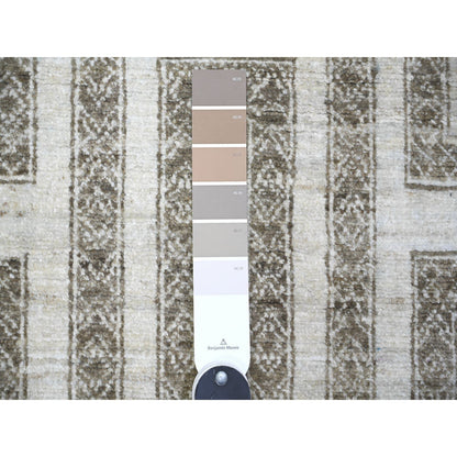 Oushak And Peshawar Wool Hand Knotted Rug Brown Brown 2.6X5.8 -O074259