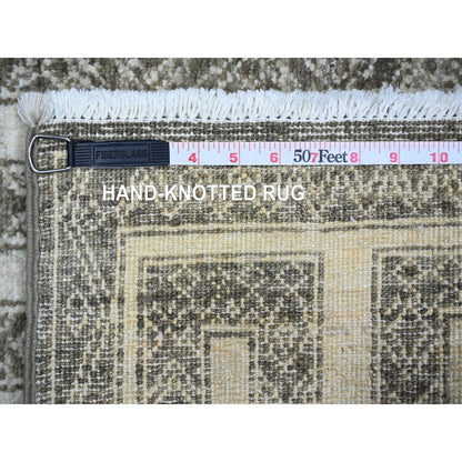 Oushak And Peshawar Wool Hand Knotted Rug Brown Brown 2.6X5.8 -O074259