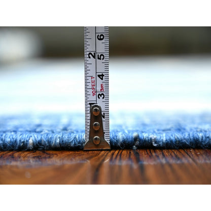 Oushak And Peshawar Wool Hand Knotted Rug Blue Blue 6.0X8.7 -O074261