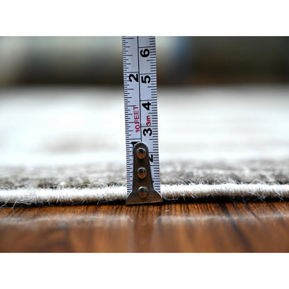 Oushak And Peshawar Wool Hand Knotted Rug Brown Brown 4.0X11.8 -O074266