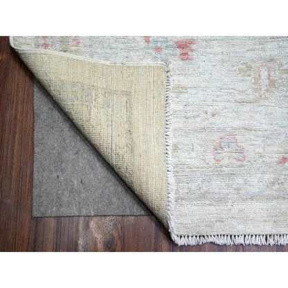 Oushak And Peshawar Wool Hand Knotted Rug Beige Gray 13.10X19.2 -O074275