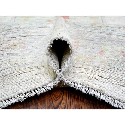 Oushak And Peshawar Wool Hand Knotted Rug Beige Gray 13.10X19.2 -O074275
