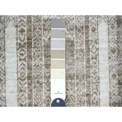 Oushak And Peshawar Wool Hand Knotted Rug Brown Brown 4.1X9.8 -O074280