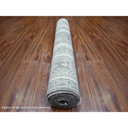 Oushak And Peshawar Wool Hand Knotted Rug Brown Brown 4.1X9.8 -O074280