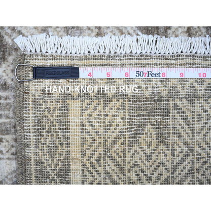 Oushak And Peshawar Wool Hand Knotted Rug Brown Brown 4.1X9.8 -O074280