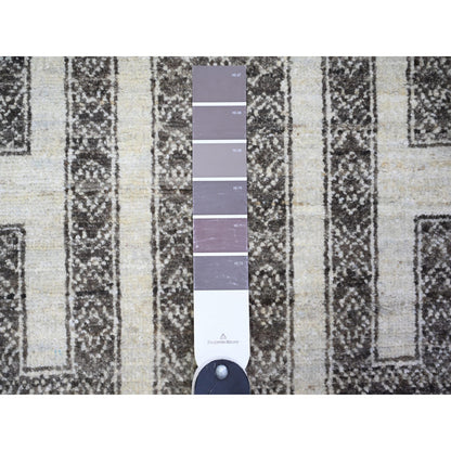 Oushak And Peshawar Wool Hand Knotted Rug Brown Brown 2.7X11.7 -O074284