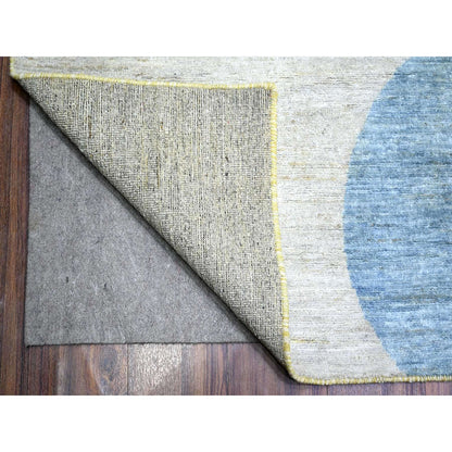 Modern and Contemporary Wool Hand Knotted Rug Multicolored No Border 10.0X13.9 -O074288