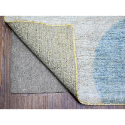 Modern and Contemporary Wool Hand Knotted Rug Multicolored No Border 9.0X12.0 -O074294