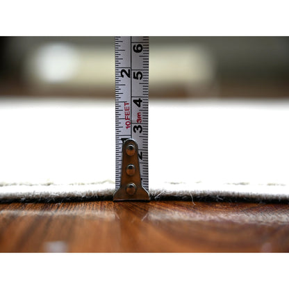 Oushak And Peshawar Wool Hand Knotted Rug Ivory Ivory 2.8X11.0 -O074303