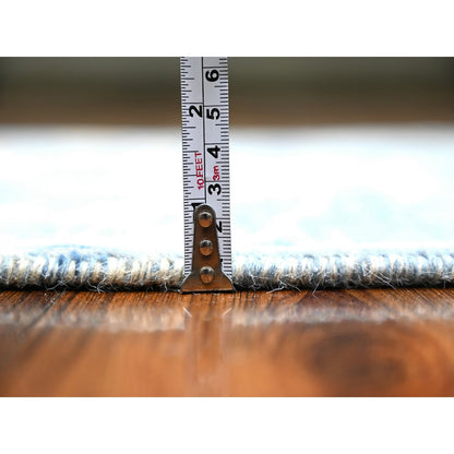 Oushak And Peshawar Wool Hand Knotted Rug Blue No Border 2.7X10.1 -O074314