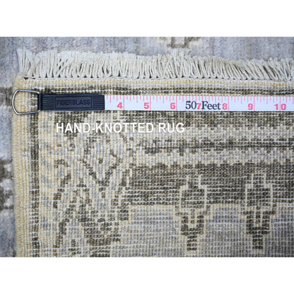 Oushak And Peshawar Wool Hand Knotted Rug Grey No Border 2.10X4.7 -O074325