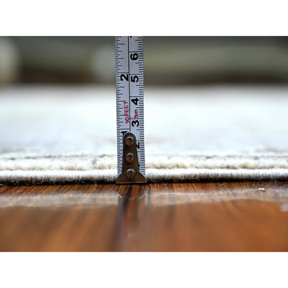 Oushak And Peshawar Wool Hand Knotted Rug Grey No Border 4.0X9.1 -O074328