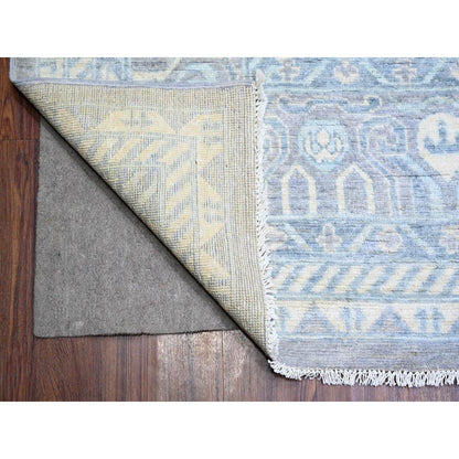 Khotan and Samarkand Wool Hand Knotted Rug Grey Gray 10.0X14.7 -O074330