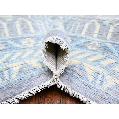 Khotan and Samarkand Wool Hand Knotted Rug Grey Gray 10.0X14.7 -O074330