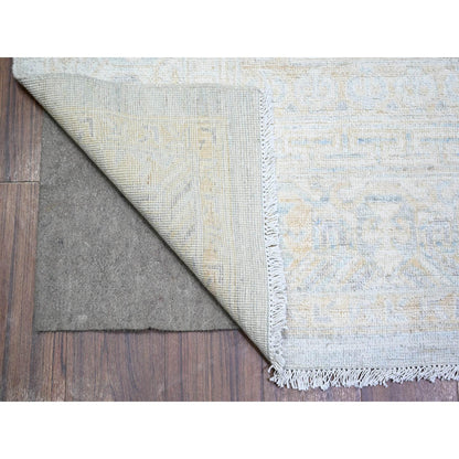 Khotan and Samarkand Wool Hand Knotted Rug Grey Timberwolf Gray 8.0X9.8 -O074334