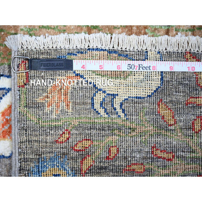 Oushak And Peshawar Wool Hand Knotted Rug Grey No Border 2.10X4.10 -O074348