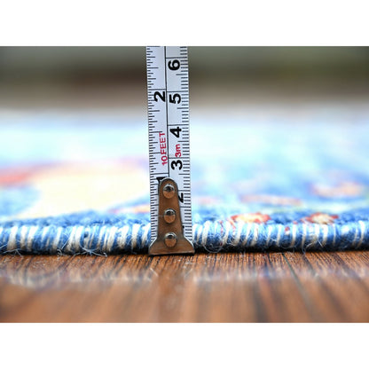 Oushak And Peshawar Wool Hand Knotted Rug Blue No Border 2.6X7.8 -O074362