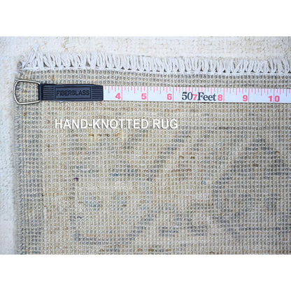 Oushak And Peshawar Wool Hand Knotted Rug Grey Gray 2.8X9.11 -O074370