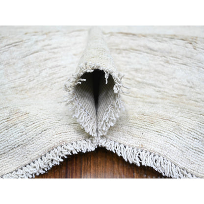 Oushak And Peshawar Wool Hand Knotted Rug Grey Beige 9.11X13.8 -O074393