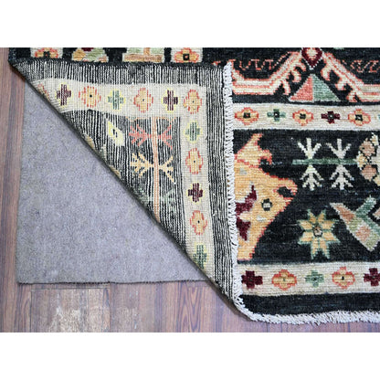 Oushak And Peshawar Wool Hand Knotted Rug Black Black 9.0X11.11 -O074399