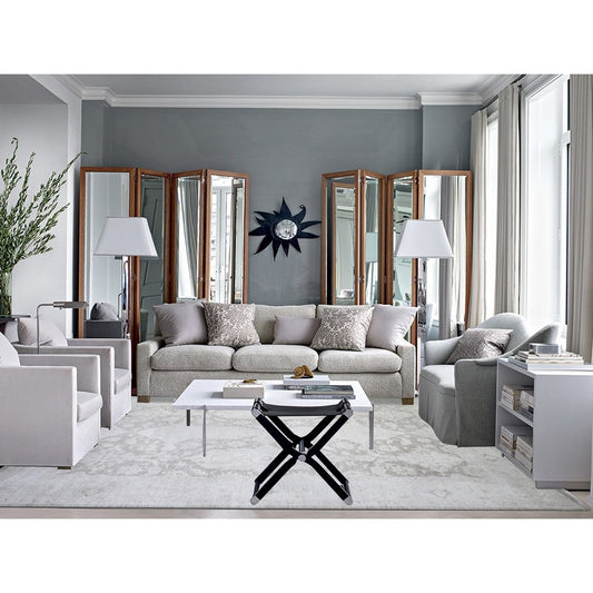 Oushak And Peshawar Wool Hand Knotted Rug Grey Smoky White 9.9X14.0 -O074446