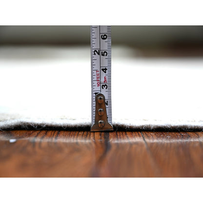 Oushak And Peshawar Wool Hand Knotted Rug Grey Glaucous Gray 3.9X5.11 -O074463