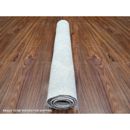 Oushak And Peshawar Wool Hand Knotted Rug Ivory Gray 2.11X4.10 -O074468