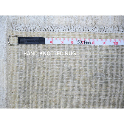 Oushak And Peshawar Wool Hand Knotted Rug Ivory Gray 2.11X4.10 -O074468