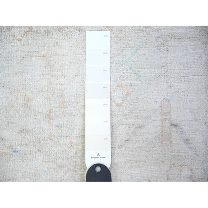 Oushak And Peshawar Wool Hand Knotted Rug Ivory Ivory 2.11X4.9 -O074469