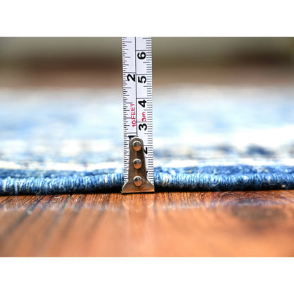 Oushak And Peshawar Wool Hand Knotted Rug Blue Admiral Blue 2.10X4.8 -O074473