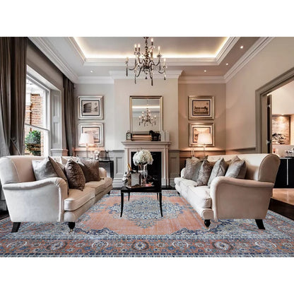 Overdyed & Vintage Wool Hand Knotted Rug Orange Orange 12.2X15.2 -O074483