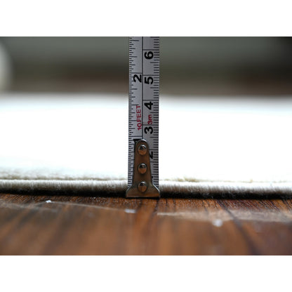 Oushak And Peshawar Wool Hand Knotted Rug Ivory Ivory 2.11X9.4 -O074510