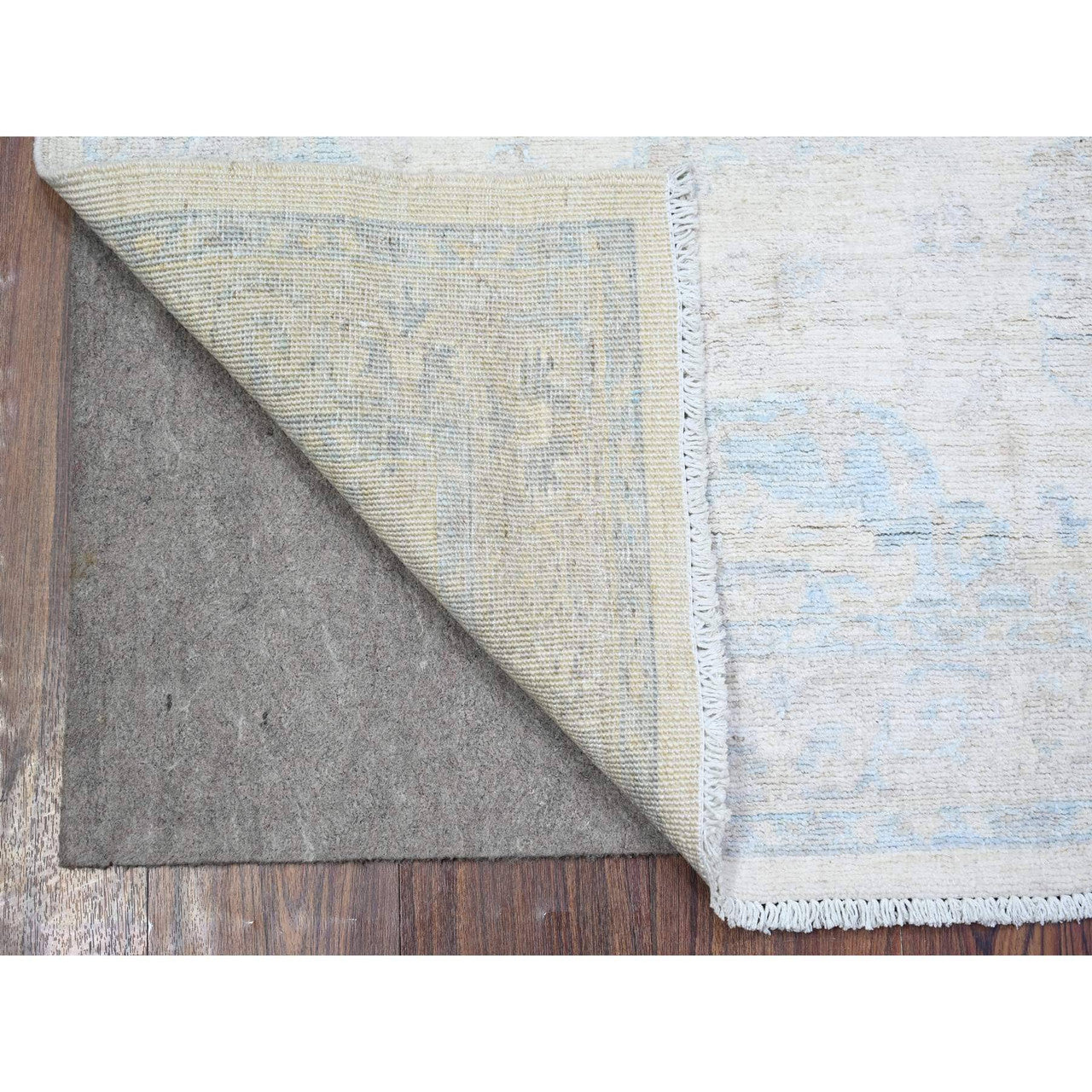 Oushak And Peshawar Wool Hand Knotted Rug Ivory Ivory 3.1X4.11 -O074513