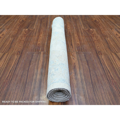 Oushak And Peshawar Wool Hand Knotted Rug Ivory Ivory 3.1X4.11 -O074513