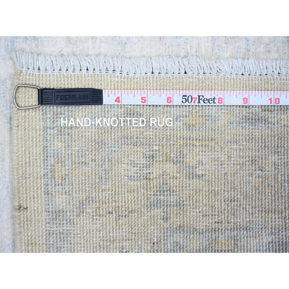 Oushak And Peshawar Wool Hand Knotted Rug Ivory Ivory 3.1X4.11 -O074513