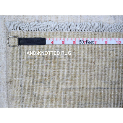 Oushak And Peshawar Wool Hand Knotted Rug Ivory Ivory 3.0X5.0 -O074514